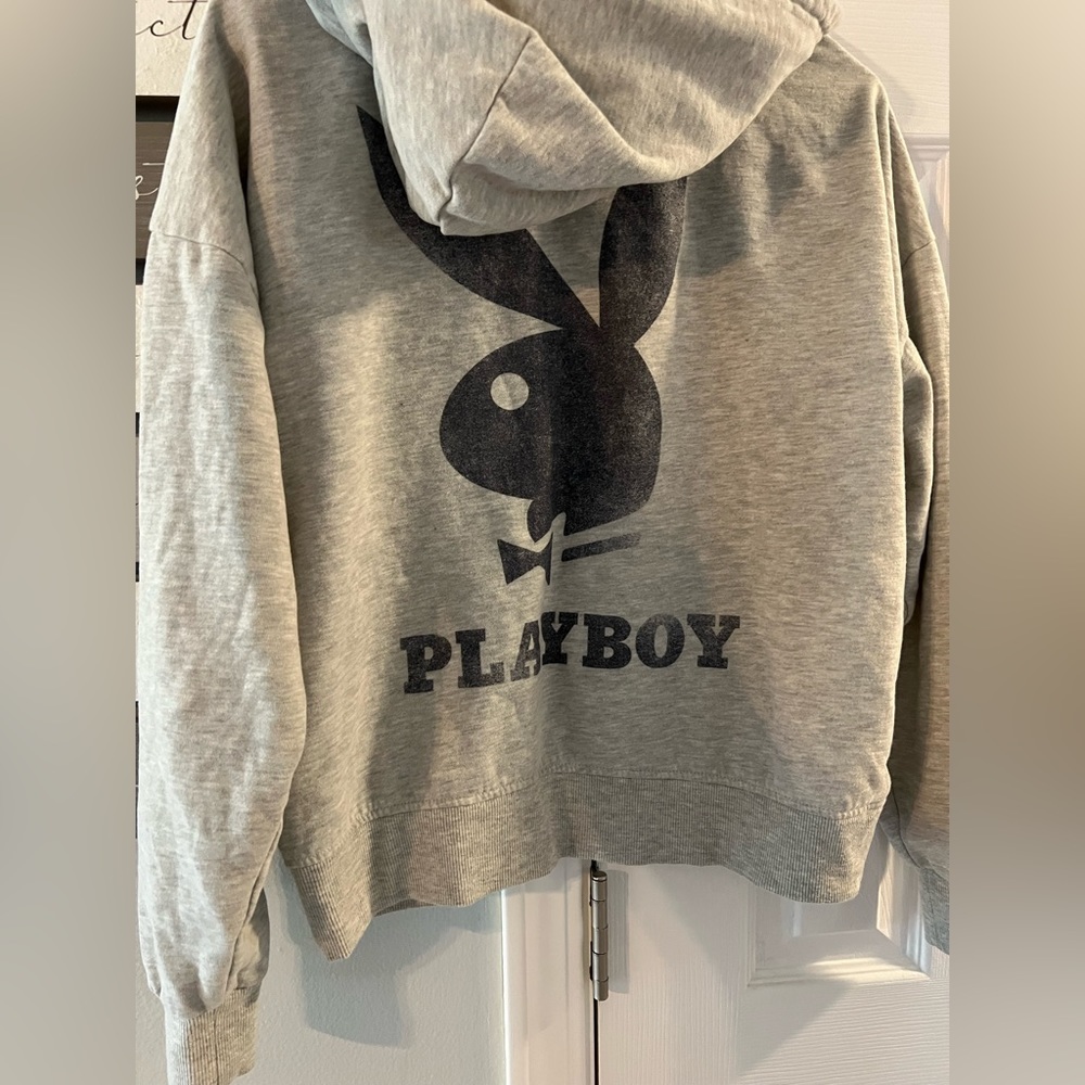 Grey zip up sweatshirt